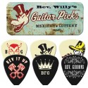 Rev Willy Mexican Lottery Tin & 6 Piece Guitar Picks