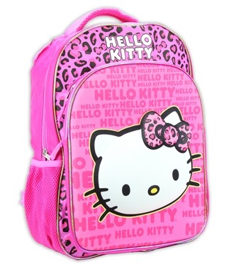 Hello Kitty Large Kids School Backpack With Mesh Pockets