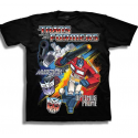 Transformers Megatron And Optimus Prime Black Short Sleeve Boys Shirt