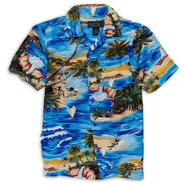 Street Rules Clothing Company Blue Hawaiian Print Shirt | Free Shipping