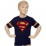 DC Comics Superman Navy Blue Red & Yellow Logo T Shirt