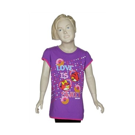 Angry Birds Love Is Sweet Girsl Short Sleeve Shirt Houston Kids Fashion Clothing Store