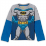DC Comics Batman Grey and Blue Long Sleeve Shirt Houston Kids Fashion Clothing Store