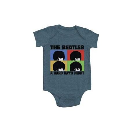 The Beatles Hard Days Night Grey Baby Boy Onesie Free Shipping Houston Kids Fashion Clothing