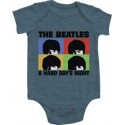 The Beatles Hard Days Night Grey Baby Boy Onesie Free Shipping Houston Kids Fashion Clothing