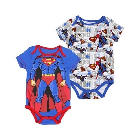 DC Comics Superman Baby Boys Onesie Two Piece Set Free Shipping Houston Kids Fashion Clothing Store