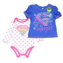 DC Comics Supergirl Infant Onesie and Shirt 3 in 1 set Houston Kids Fashion Clothing Store