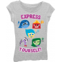 Inside Out Grey Express Yourself Short Sleeve T Shirt From Disney