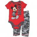 Disney Mickey Mouse The Dude Baby Boys Onesie And Camo Pants