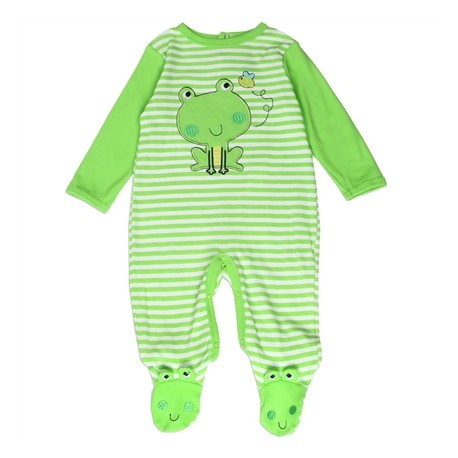 Buster Brown Green Frog Long Sleeve Footed Sleeper Free Shipping Houston Kids Fashion Clothing