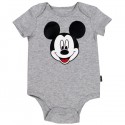 Disney Mickey Mouse Grey Newborn and Baby Boys Onesie