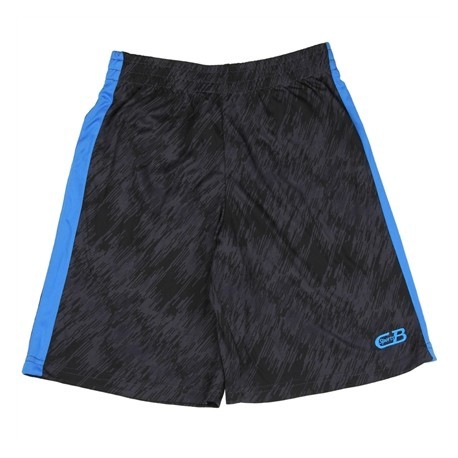 CB Sports Black Athletic Shorts With Blue Stripe On Side Houston Kids Fashion Clothing