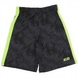 CB Sports Black and Green Boys Athletic Shorts