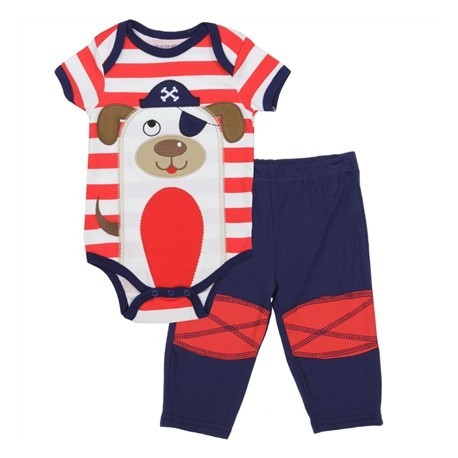 Buster Brown Red And White Stripe Onesie With A Pirate Dog Free Shipping Houston Kids Fashion Clothing