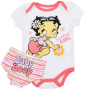 Betty Boop Sweetest Girl White Onesie With Multi Striped Diaper Cover Houston Kids Fashion Clothing
