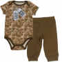 US Army Brown Camo Newest Recruit Onesie With Brown Pants Houston Kids Fashion Clothing Store