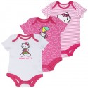 Hello Kitty Pink And White 3 piece Onesie Set Houston Kids Fashion Clothing Store