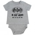 DC Comics Batman Is My Hero Heather Grey Baby Boys T Shirt Onesie