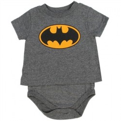 DC Comics Batman Heather Charcoal T Shirt Baby Boys Onesie With Bat Signal Free Shipping Houston Kids Fashion Clothing