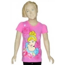 Disney Cinderella Glitter Print Polk A Dot Girls Shirt Houston Kids Fashion Clothing