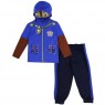 Nick Jr Paw Patrol Chase Toddler Blue Hooded Masked Long Sleeve Top With Fleece Pants