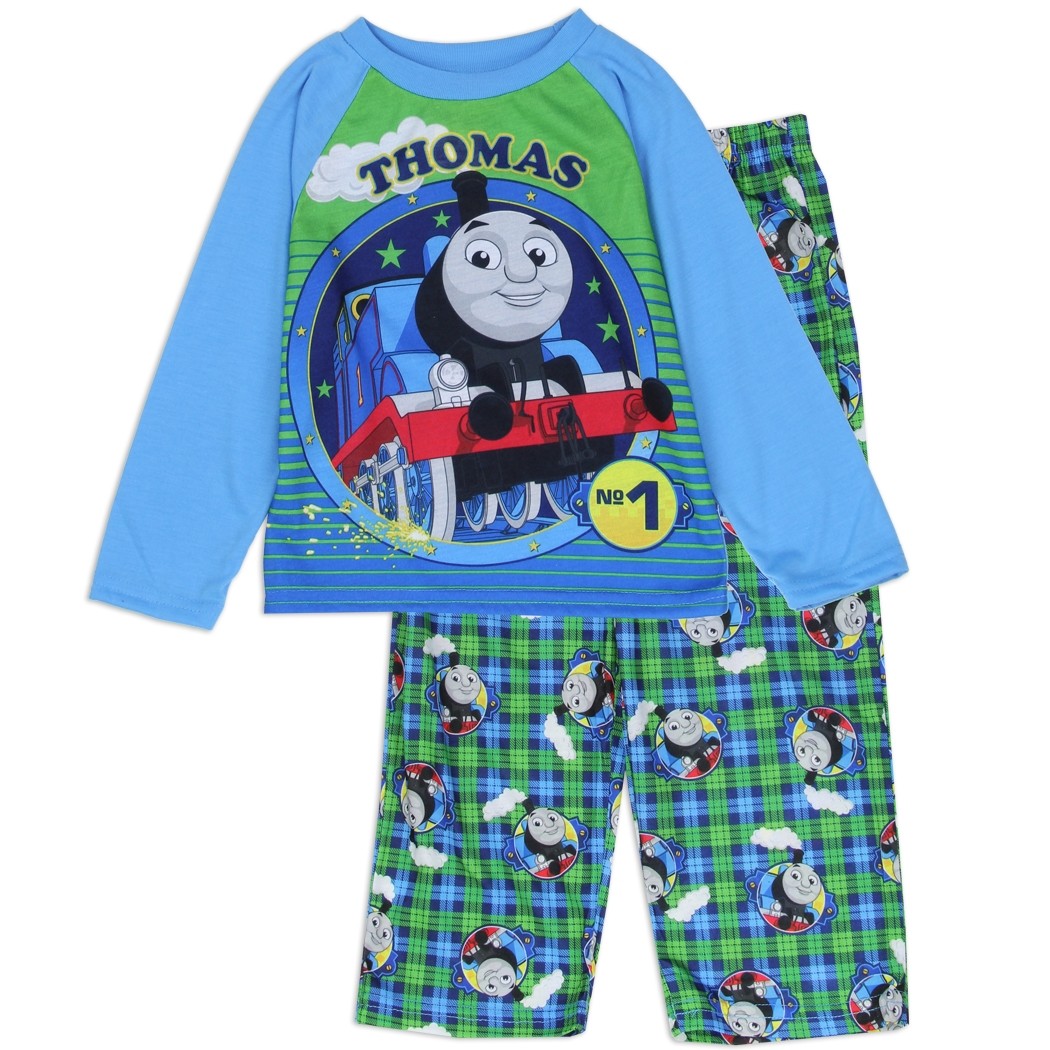 Thomas All In One Kids Fleece Pyjamas Race on The Rails Childrens Sleepsuit PJ 
