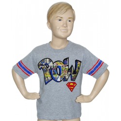 DC Comics Superman POW Grey Short Sleeve T Shirt Kids Fashion Clothing