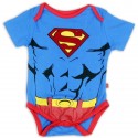 DC Comics Superman Flocked Logo Baby Boys Onesie Free Shipping Houston Kids Fashion Clothing