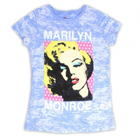Marilyn Monroe Blue Girls Burn Out Graphics Top Houston Kids Fashion Clothing Store