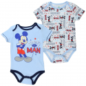 Disney Mickey Mouse Mommy's Little Man LIght Blue And White 2 Piece Set