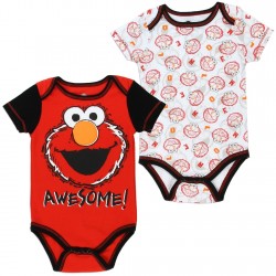 Sesame Street Elmo Red Awesome Baby Onesie With White Printed Elmo Baby Onesie Houston Kids Fashion Clothing