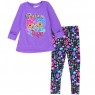 Nick Jr Shimmer and Shine Believe In Magic Toddler Purple Fleece Top With Printed Jeweled Leggings
