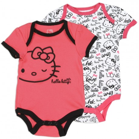 Hello Kitty Infant XOXO Piece Baby Onesie Set At Houston Kids Fashion Clothing Store