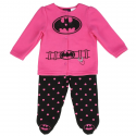 DC Comics Batgirl Pink Infant Fleece Jacket With Black Footed Pants