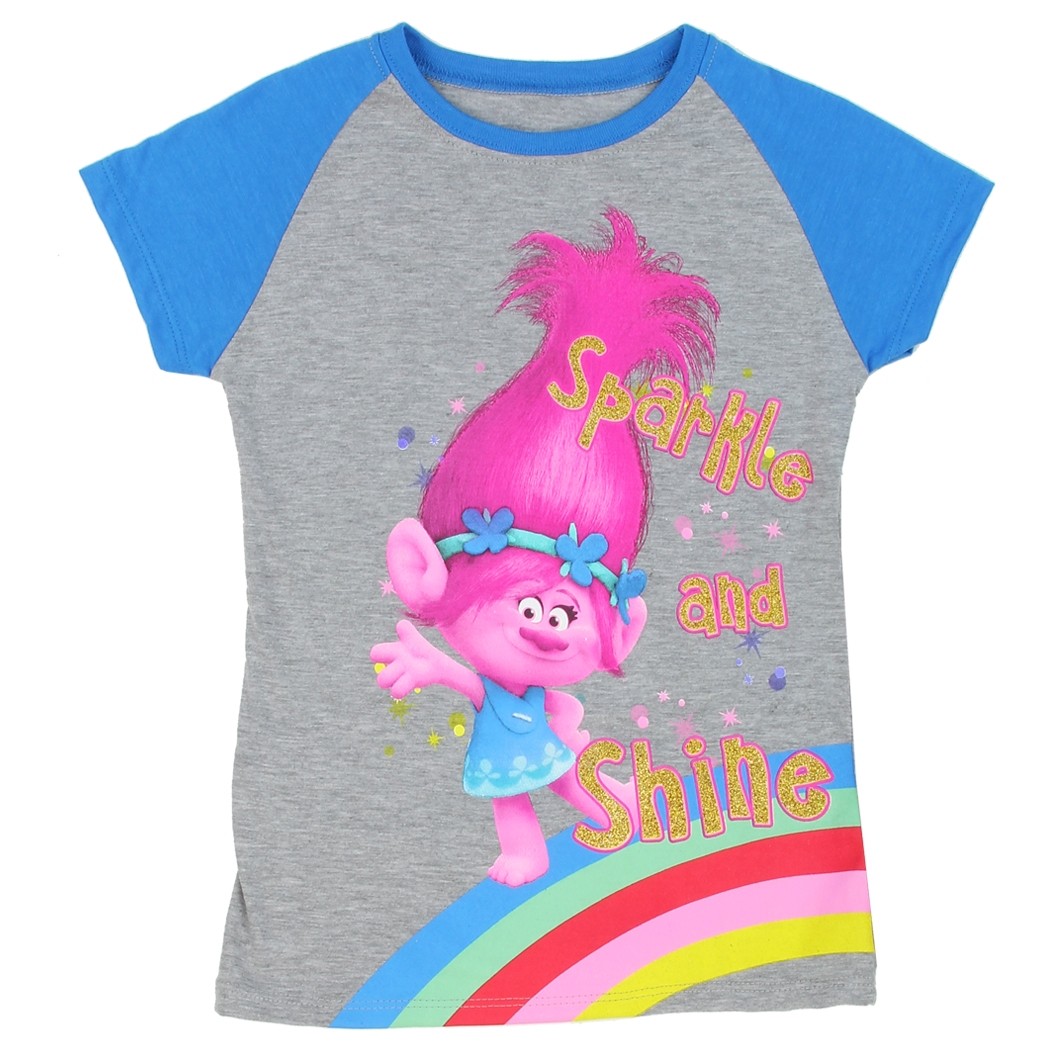 Trolls Sparkle And Shine Girls Shirt | Trolls Girls Clothing