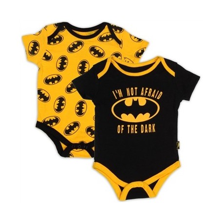DC Comics Batmans I'm Not Afraid Of The Dark Baby Boys Onesie Set Houston Kids Fashion Clothing Store