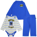 DC Comics Batman My Hero Onesie Jacket And Pants Infant 3 Piece Set