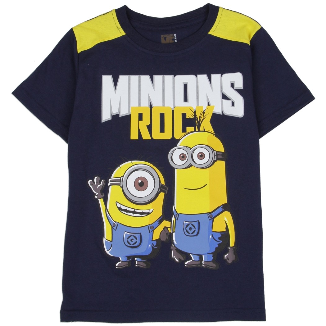 New boys licensed Despicable Me Minions summer t-shirt short sleeve crew neck 