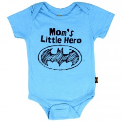 Batman Mom's Little Hero Blue Baby Onesie Free Shipping Houston Kids Fashion Clothing