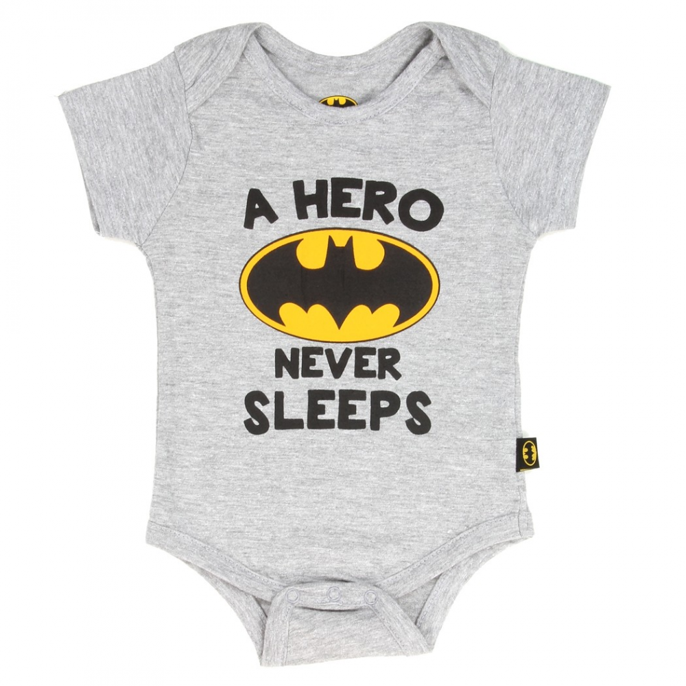 DC Comics Batman A Hero Never Sleeps Baby Onesie | Free Shipping