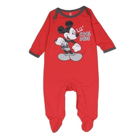 Disney Mickey Mouse Lil Cool Dude Red Footed Infant Boys Sleeper Free Shipping Houston Kids Fashion Clothing Store