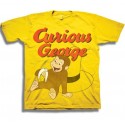 Curious George Leaning On The Man's Hat Boys Toddler Shirt