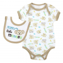 Weeplay Mommy's Little Monkey White Onesie And Bib