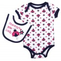 Weeplay Mommy's Little Lady White Ladybug Onesie And Bib