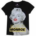 Marilyn Monroe Black Portrait Girls Shirt With Gold Print Free Shipping Houston Kids Fashion Clothing