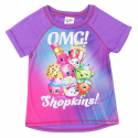 Shopkins OMG Shopkins! Sublimated Pink And Purple Girls Shirt