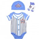 Buster Brown Allstar Baseball Pin Stripe Jersey Onesie Cap And Socks Layette Set Houston Kids Fashion Clothing Store
