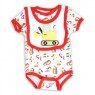 Weeplay Infant Boys Construction Vehicles Onesie and Bib Set