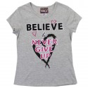 RMLA Believe And Never Give Up Grey Girls Shirt