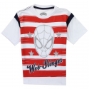 Marvel Comics Spider Man Red And White Stripe Shirt With Stars